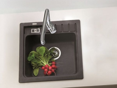 ALVEUS NIAGARA 20, мойка, гранит, черный (в комплекте с сифоном 1105419) Детальное фото товара: ALVEUS NIAGARA 20, мойка, гранит, черный (в комплекте с сифоном 1105419)