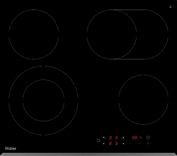 Фото товара: Haier HHY-C64ROVB стеклокерамическая поверхность