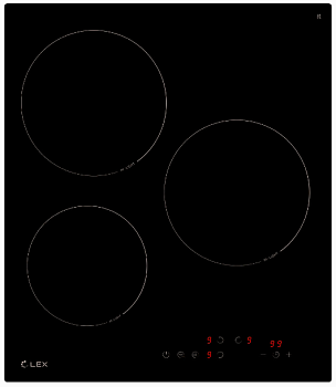 Фото товара: LEX EVH 4030 BL стеклокерамическая поверхность