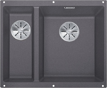 Фото товара: Blanco Subline 340/160-U, мойка, гранит, темная скала (чаша справа)