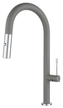 Фото товара: Rivelato ASTI 3972500 grigio/cromo, смеситель, гранит, серый/хром