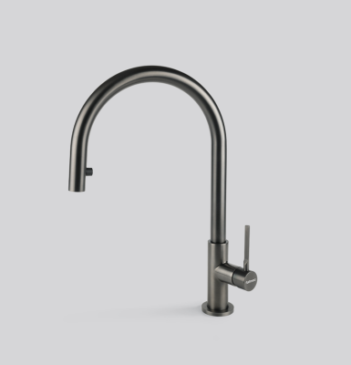 Falmec TREVI ROUND PVD BRUSHED GUN METAL, смеситель, оружейная сталь