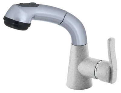 Детальное фото товара: GranFest 3773, смеситель, мрамор, серый