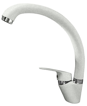 Фото товара: GranFest QUARZ Z3323, смеситель, гранит, белый