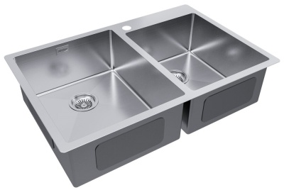 Детальное фото товара: Paulmark KRONER 78/2S, мойка, нержавеющая сталь брашированная
