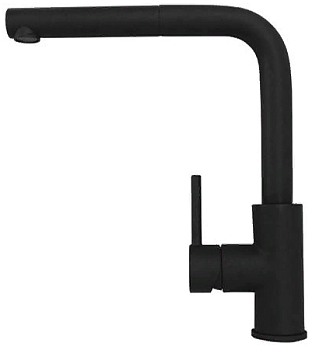 Фото товара: ALVEUS ZEOS P MONARCH BLACK MATT, смеситель, черный матовый