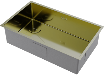 Детальное фото товара: Omoikiri Taki 74-U/IF-L-LG SIDE, мойка, нержавеющая сталь/светлое золото