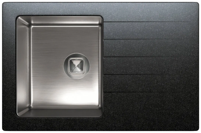 Tolero Twist TTS-760, мойка, гранит/нержавеющая сталь, уголь