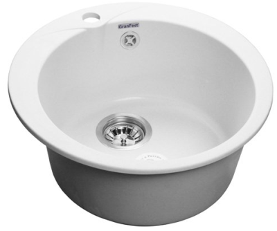 GranFest RONDO GF-R-480, мойка, мрамор, иней