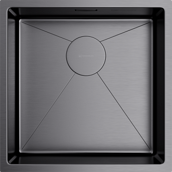 Фото товара: Omoikiri Taki 44-U/IF-GM, мойка, нержавеющая сталь/вороненая сталь
