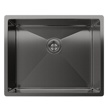 Фото товара: Rivelato RINOX 5444 UN PVD black, мойка, нержавеющая сталь, черный
