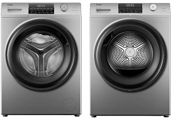 Фото товара: Haier стирка HW90-BP14959S + сушка HD90-A2959S + соед.эл CKS-1