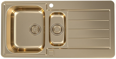 ALVEUS LINE MONARCH 10 BRONZE, мойка, нержавеющая сталь, бронза (в компл. с выпуском без сифона)