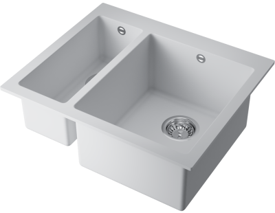 Детальное фото товара: Omoikiri Bosen 59-2A-WH, мойка, керамика, белый