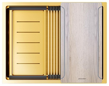 Фото товара: Paulmark NEXT-MULTI SINK 58 UNI, мойка, нержавеющая сталь, брашированное золото