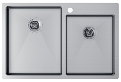 Детальное фото товара: Paulmark KRONER 78/2S, мойка, нержавеющая сталь брашированная