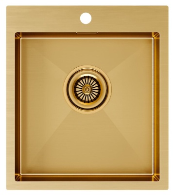 Детальное фото товара: Paulmark KRONER 45, мойка, нержавеющая сталь, брашированное золото
