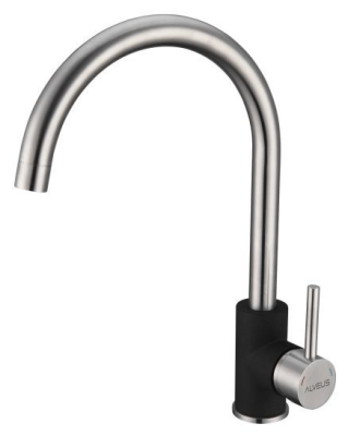 ALVEUS ELZA G05M, смеситель, хром/гранит, черный