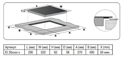 Детальное фото товара: Evelux EV 3021 стеклокерамическая поверхность