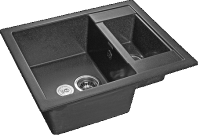 Детальное фото товара: GranFest QUADRO GF-Q-610 K, мойка, мрамор, графит