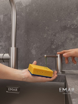 Emar ЕД-405 Satin, дозатор для моющего средства, сатин Детальное фото товара: Emar ЕД-405 Satin, дозатор для моющего средства, сатин