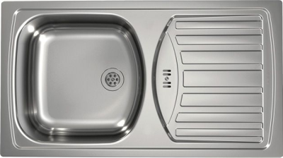 ALVEUS BASIC 170 NAT-90 NEW, мойка, нержавеющая сталь (в комплекте с сифоном 1130550)