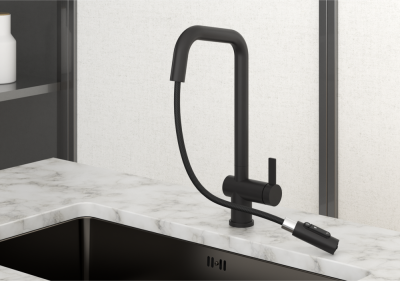 Детальное фото товара: GRANULA 7273 смеситель, черный матовый