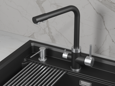 Детальное фото товара: GRANULA 5015 смеситель, нержавеющая сталь, турмалин