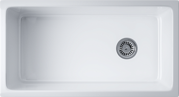 Фото товара: Omoikiri Tokara 88-U/I-WH Glossy Side, мойка, керамика, белый глянцевый