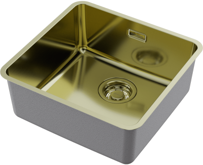 Детальное фото товара: Omoikiri Omi 43-U/I-LG Ultra, мойка, нержавеющая сталь/светлое золото
