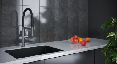 Детальное фото товара: KUCHENSTERN TURM-E, смеситель, нержавеющая сталь