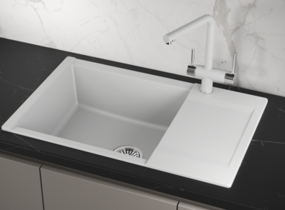 GRANULA ES-7807 мойка, гранит, арктик Детальное фото товара: GRANULA ES-7807 мойка, гранит, арктик