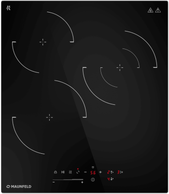 Детальное фото товара: Maunfeld CVCE453SDBK стеклокерамическая поверхность