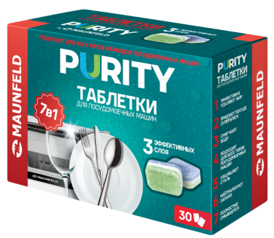 Детальное фото товара: Maunfeld таблетки для посудомоечных машин MDT30ST