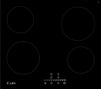 Фото товара: LEX EVH 640-1 BL  стеклокерамическая поверхность