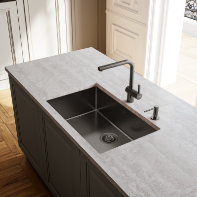 Детальное фото товара: Franke Atlas Neo сталь PVD, смеситель, антрацит