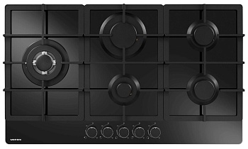 Фото товара: MEFERI MGH905BK GLASS ULTRA газовая поверхность