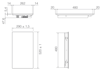 Детальное фото товара: ELICA RATIO CONNEX 302 PLUS BL индукционная поверхность