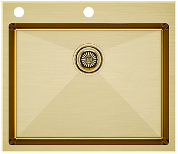 Фото товара: Paulmark KRONER-EDGE 59, мойка, нержавеющая сталь, брашированное золото
