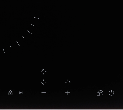 Детальное фото товара: Krona ZAUBER 45 BL TK стеклокерамическая поверхность