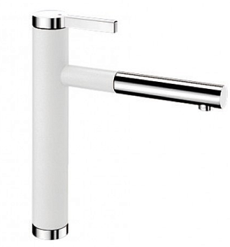 Фото товара: Blanco Linee-S, смеситель, хром/гранит, белый