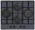 MEFERI MGH604GR GLASS ULTRA Детальное фото товара: MEFERI MGH604GR GLASS ULTRA газовая поверхность