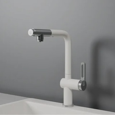 Детальное фото товара: GRANULA 8169 смеситель, гранит, арктик (белый)