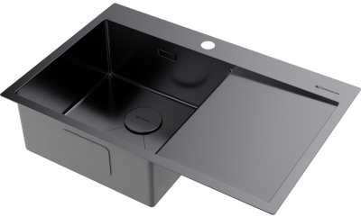 Детальное фото товара: Omoikiri Akisame 78-GM-L, мойка, нержавеющая сталь/вороненая сталь, чаша слева