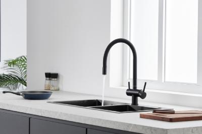 Детальное фото товара: Emar EC-3015 PVD Dark, смеситель, вороненая сталь