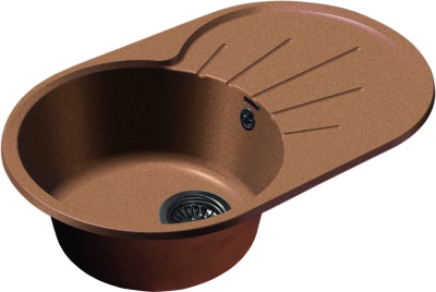 Детальное фото товара: GranFest RONDO GF-R-750 L, мойка, мрамор, терракот