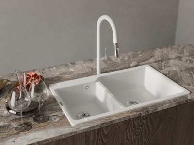 Детальное фото товара: Rivelato ASTI 3972500 brina/cromo, смеситель, гранит, иней/хром