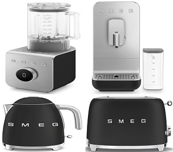 Фото товара: Smeg KLF03BLMEU + TSF01BLMEU + BCC13BLMEU + BLC01BLMEU