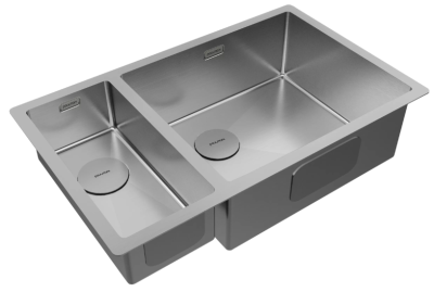 Paulmark NEXT 69/2S UNI, мойка, нержавеющая сталь брашированная Детальное фото товара: Paulmark NEXT 69/2S UNI, мойка, нержавеющая сталь брашированная