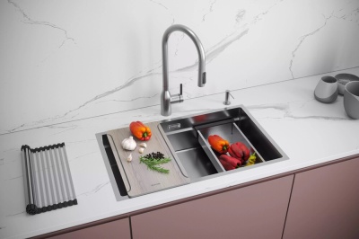 Детальное фото товара: Paulmark NEXT-MULTI SINK 74 UNI, мойка, нержавеющая сталь брашированная